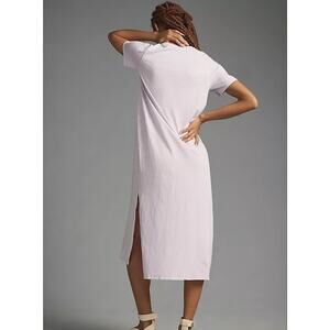 Daily Practice Lavender Cotton Midi Dress Slit Minimalist Lounge Dress Size M